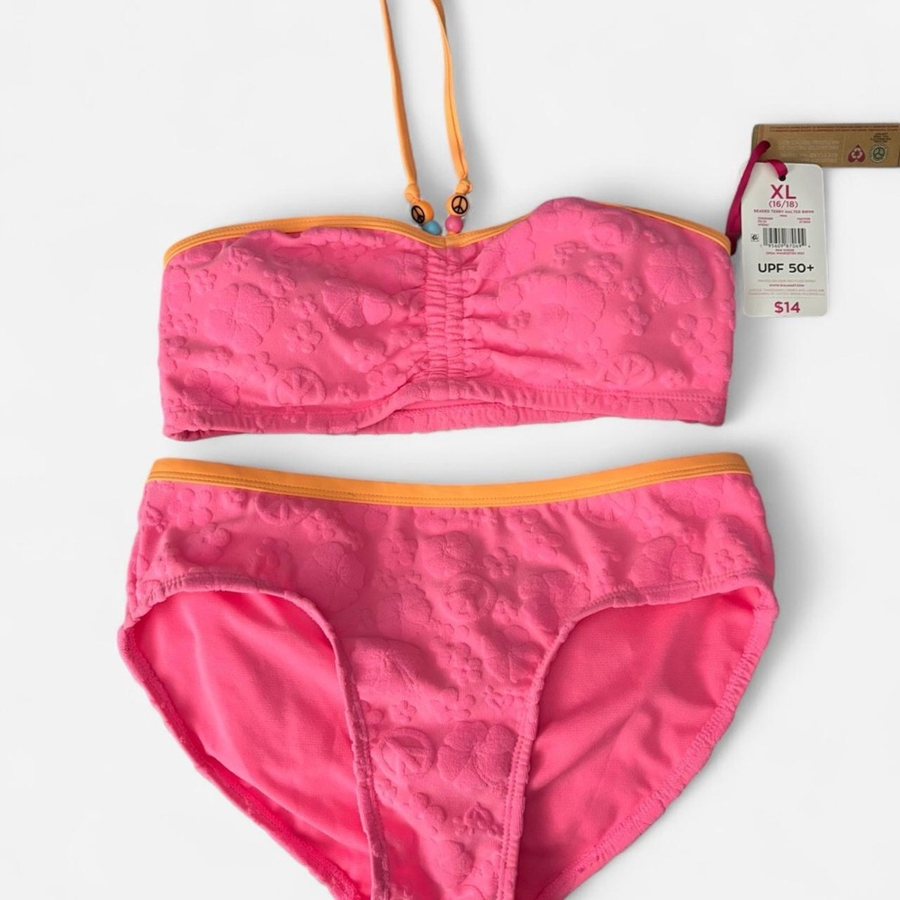Pink Justice Kids Halter Bikini Set